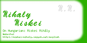 mihaly miskei business card