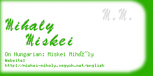 mihaly miskei business card